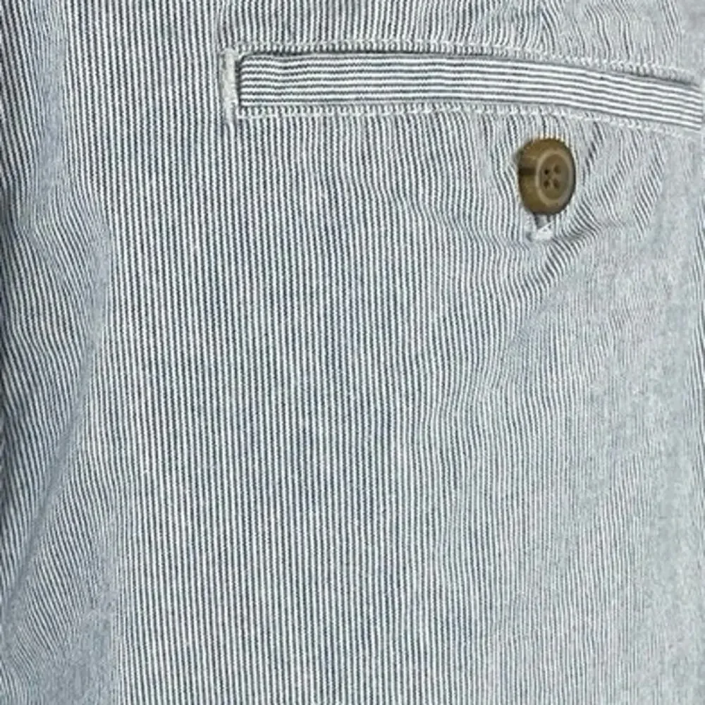 Banana Republic Aiden Seersucker Men's Stripe High Rise Chino Bermuda Shorts 33